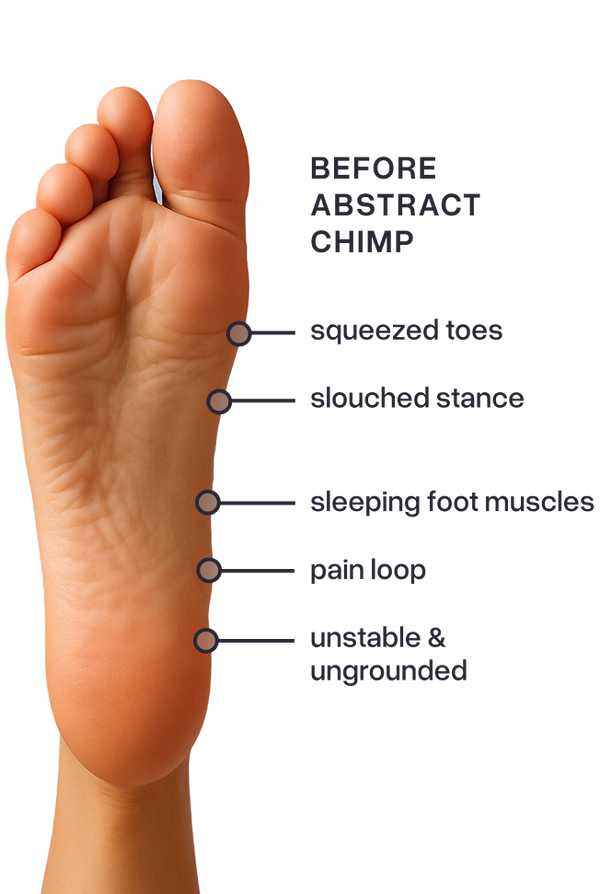 Foot before Abstract Chimp